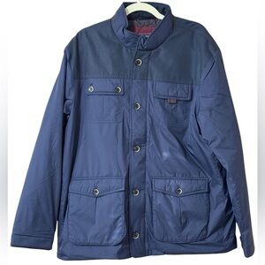 UNTUCKit Men’s Lanson Jacket X-Large Button Full Zip Blue Outdoor Quilt Li…